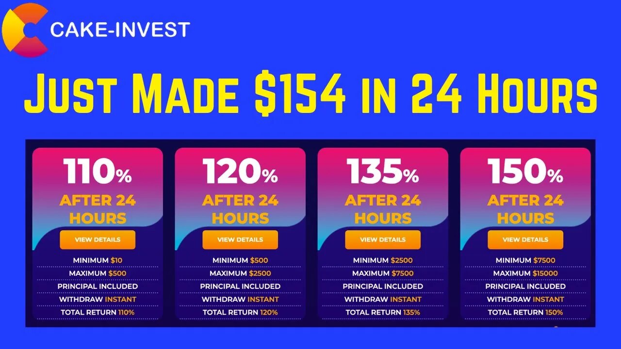 Cake Invest Money Printer money 💰 Just Made %154 In 24 Hours 🤯