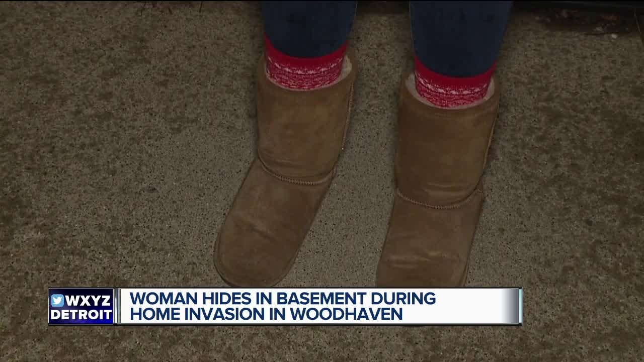 Woman hides in basement during home invasion in Woodhaven