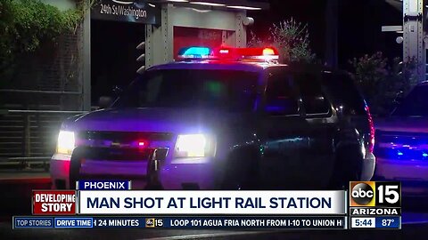 Man shot at light rail station