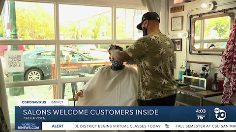 Hair salons open for indoor operations in San Diego County