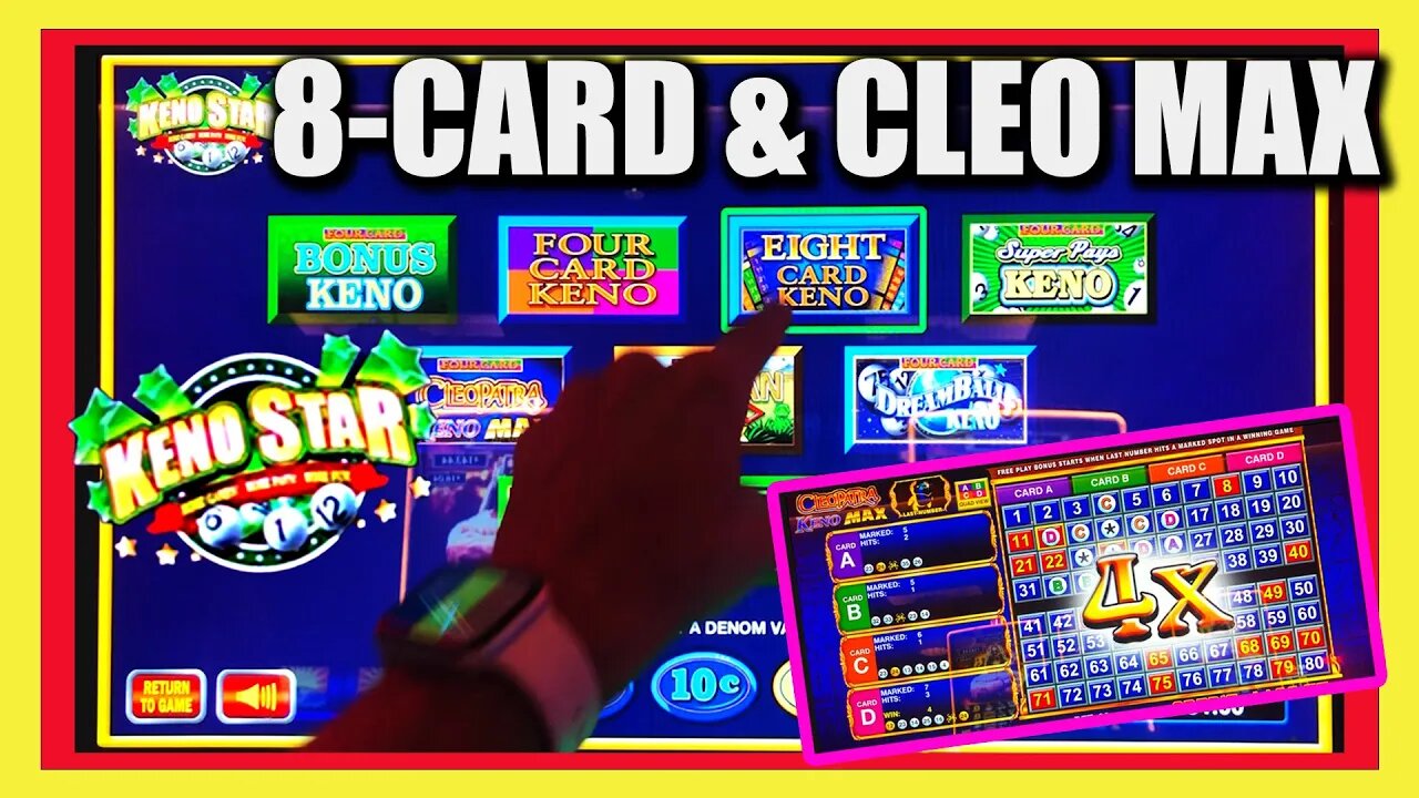 KENO Star Action! 8-Card and Cleo Max KENO from Las Vegas!