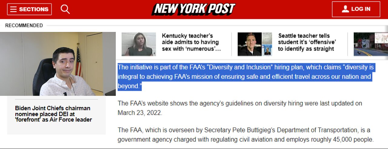 FAA Prioritizing Diversity Over Public Safety!