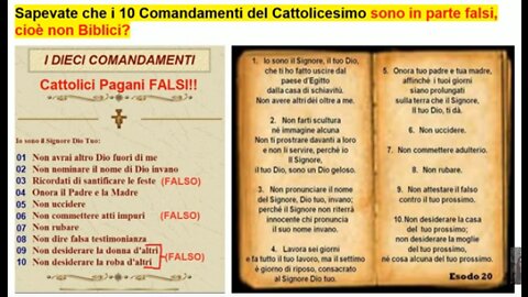 (NEW) Sapevate che i 10 Comandamenti del Cattolicesimo sono in parte falsi, cioè non Biblici?