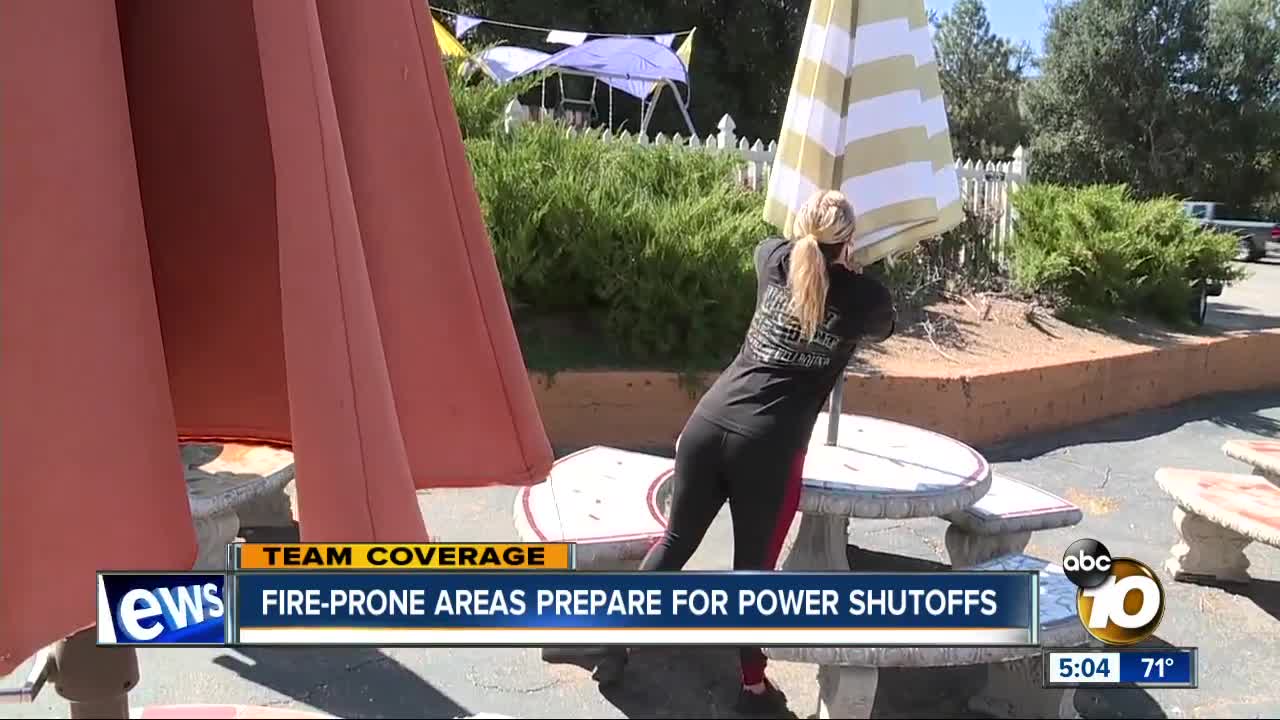 Fire-prone areas prepare for power shutoffs