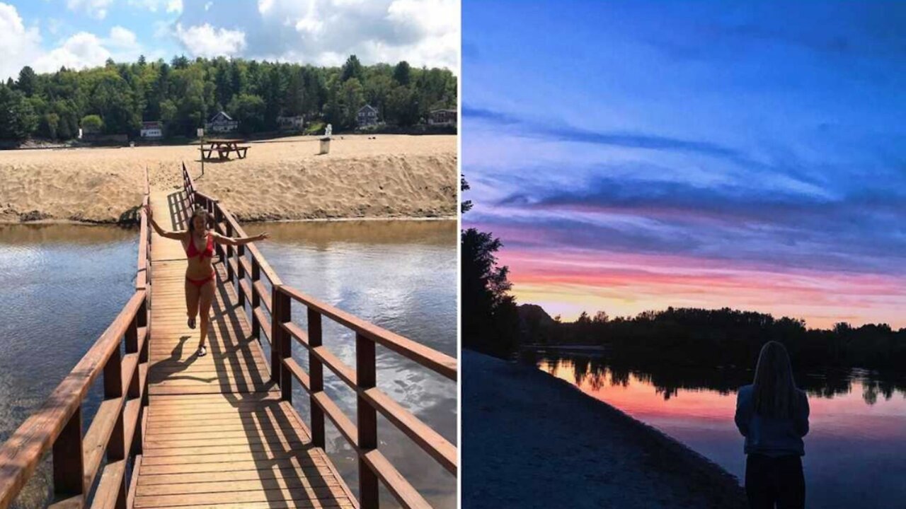 Cette plage mystérieuse à 1 h 30 de Laval est accessible seulement par des ponts flottants