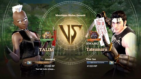 Talim (Amesang) VS Tatsumaru (Thee 1ne) (SoulCalibur™ VI: Online)