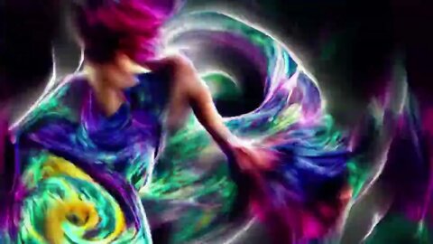 a swirling vortex of energy and color