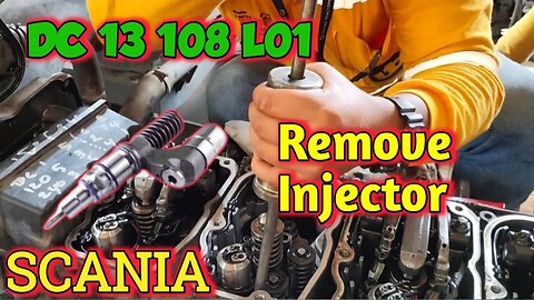 How to remove injector Engine Scania