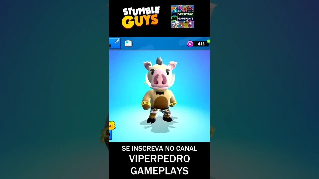 CONSEGUI UMA INCRÍVEL SKIN JAVALI GUERREIRO NO STUMBLE GUYS! #shorts