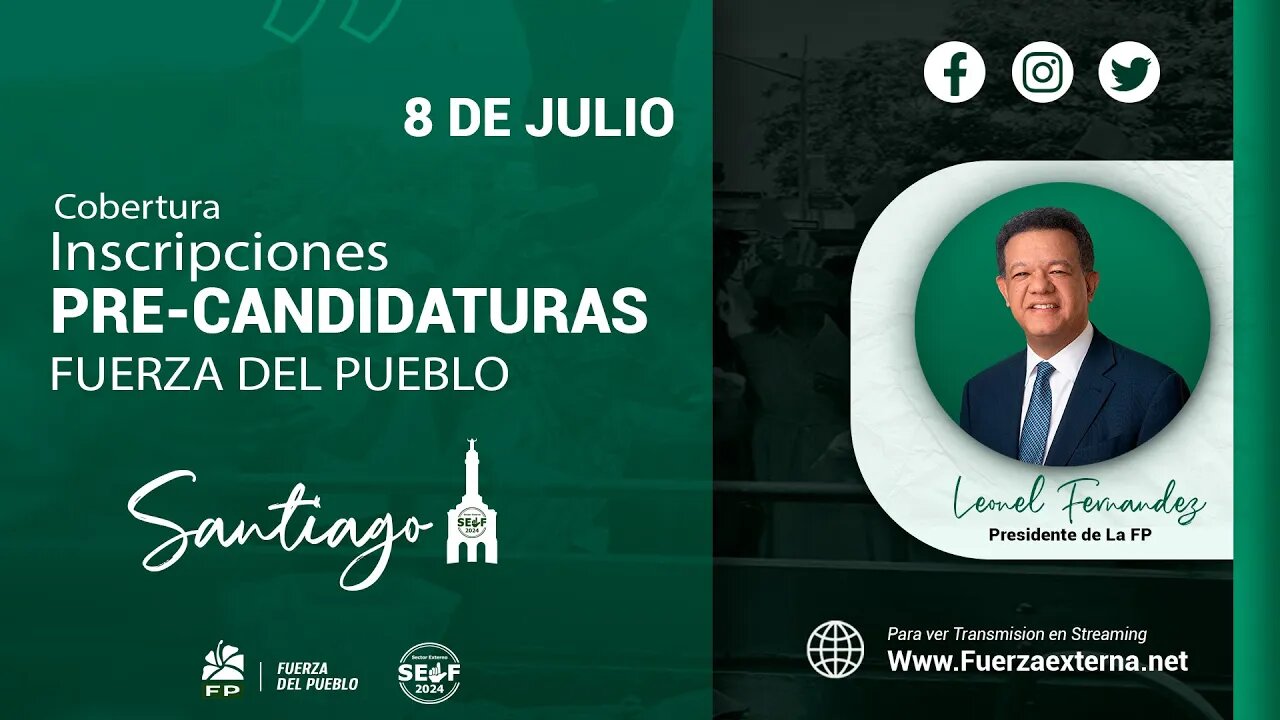 š“En Vivo: Cobertura especial Inscripción de candidatos #FuerzaDelPueblo