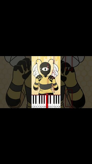 🐝Bumblebee dance🐝 ( roblox Doors animation ) seek and Figure - Octave Piano Tutorial