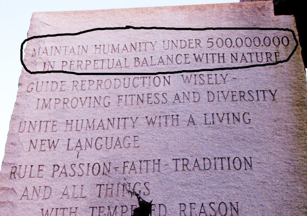 The Georgia Guidestones - 500 Million Allowed On Earth
