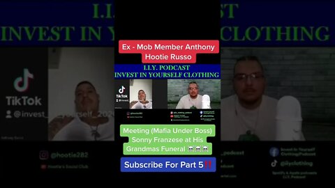 Ex -Mob Member Anthony Hootie Russo on Meeting Sonny Franzese ☠️☠️☠️ #mafia #mob #shorts #truecrime