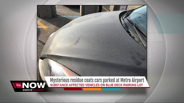 Mysterious residue coats car at Metro Airport