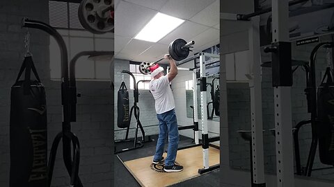 225lbs Military 🪖 press 🪖, Crazy 🤪 old man