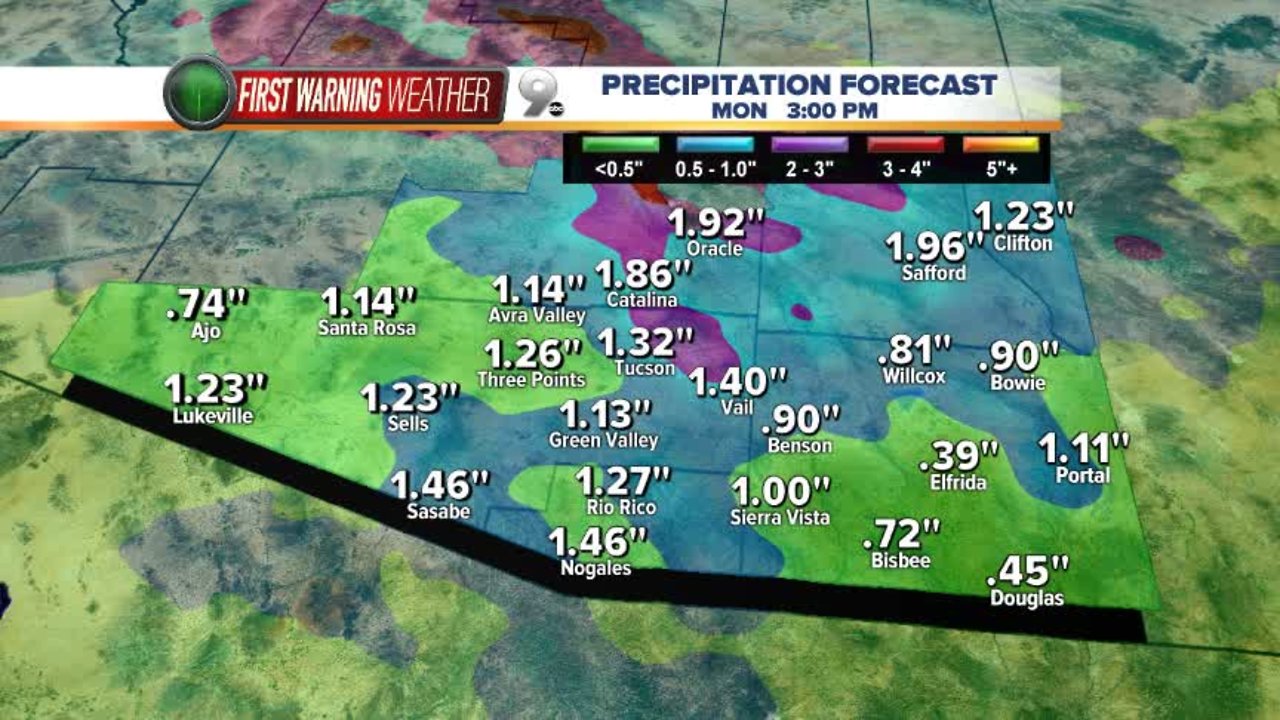 Heavy rain expected in the high country