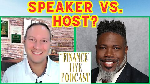 FINANCE HOST ASKS: How Important Is a GREAT SPEAKER to Have a Great Host? Delatorro McNeal Reveals