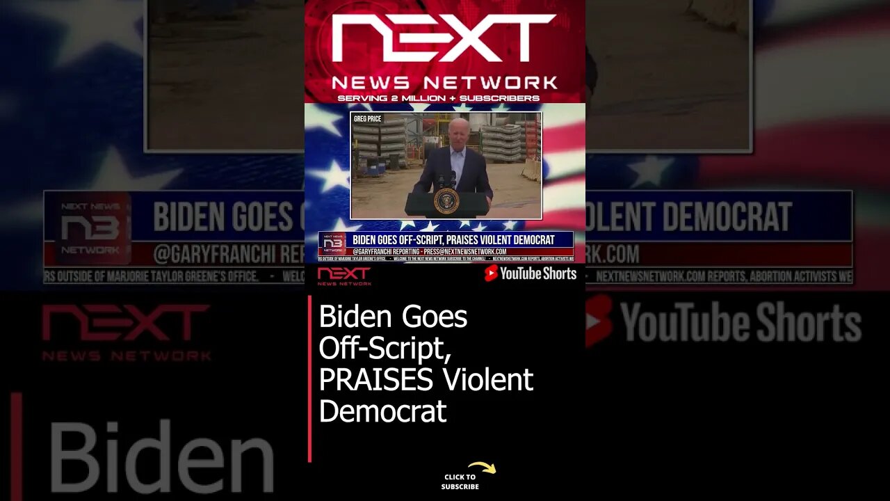 Biden Goes Off-Script, PRAISES Violent Democrat #shorts