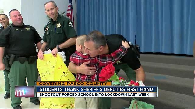 Students thank Pasco deputies for keeping them safe during shootout