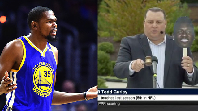 Kevin Durant BLASTS "Bum Ass" ESPN for Get Out-Style Fantasy Football Slave Auction