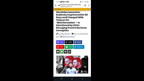 Ukrainian Lawmaker Dubinsky Imprisoned for 60 Days and Charged With Treason for "Misinformation'