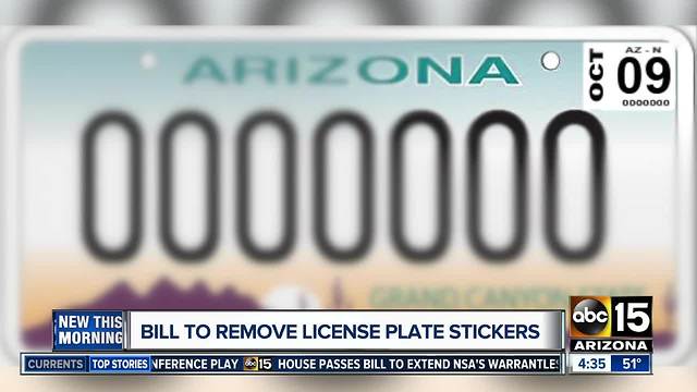 Could removing license plate stickers save the state money?