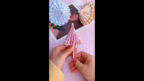 how to make paper umbrella 2 min craft