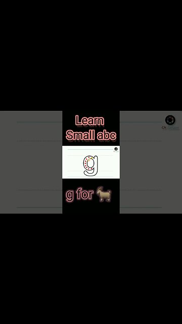 g for goat | learn small abc | short