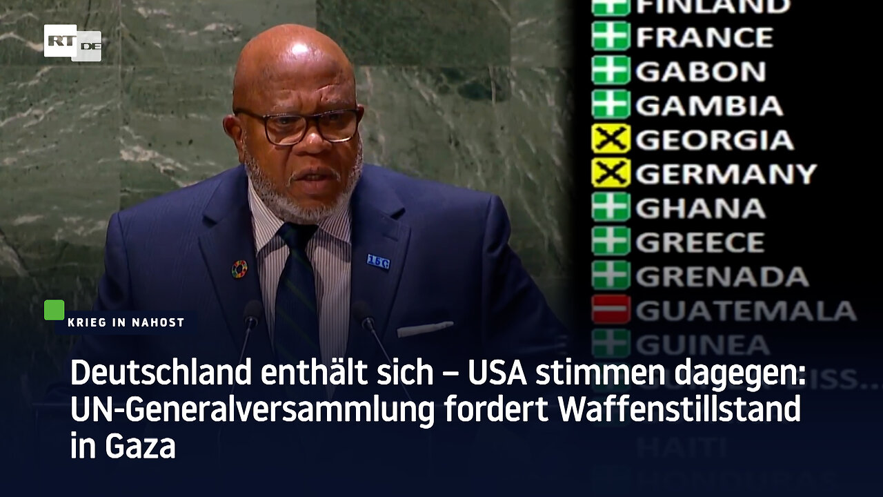 Deutschland enthält sich – USA stimmen dagegen: UN fordert Waffenstillstand in Gaza