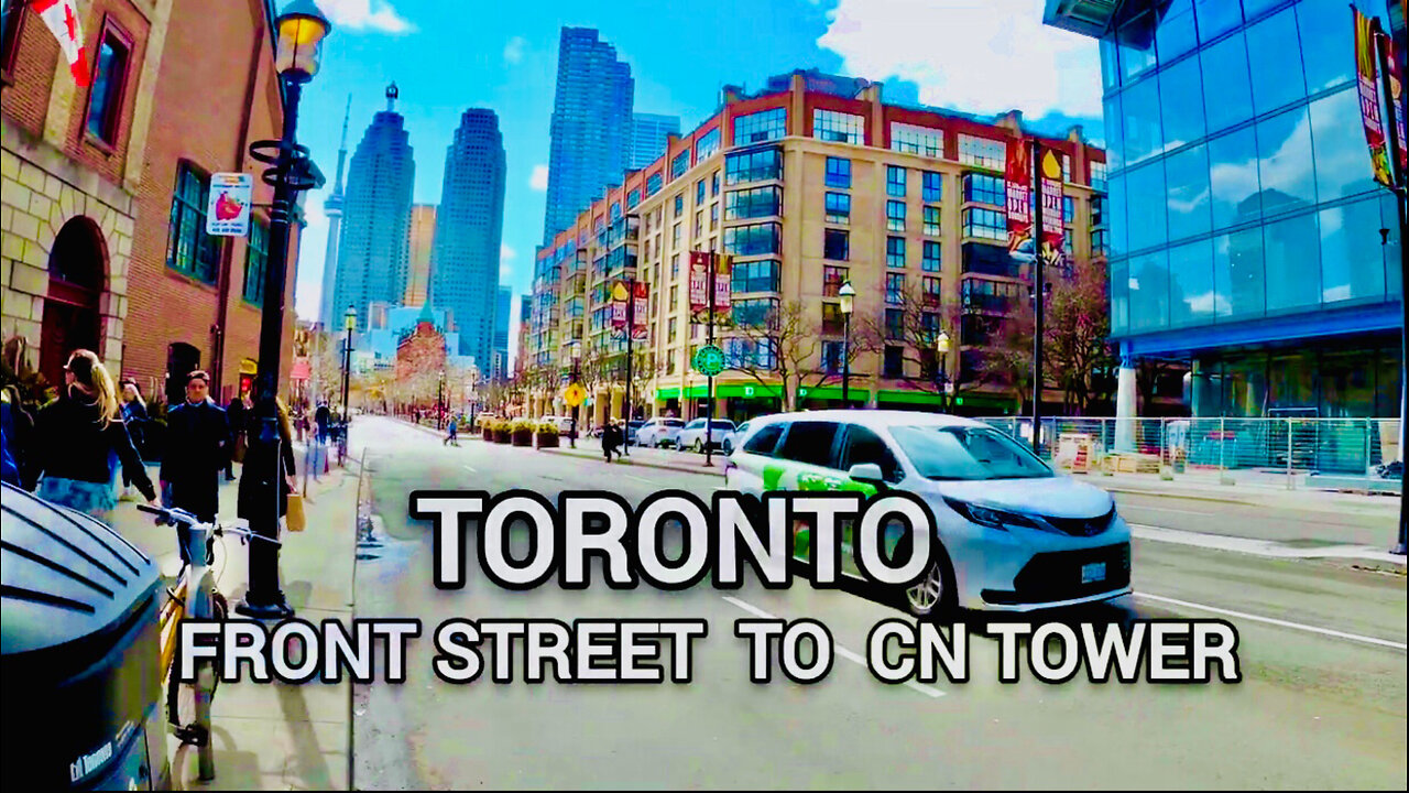 Beautiful city 🌃 TORONTO FRONT STREET TO CN TOWER