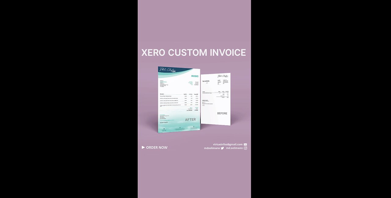 Xero custom docx template | Xero custom template | Xero custom invoice template #Xero