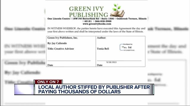 Publisher runs off with local author's money and doesn't publish book