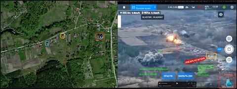 The Russians continue to destroy their own village of Kozynka with aerial