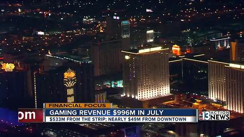 Gaming revenue drop in July
