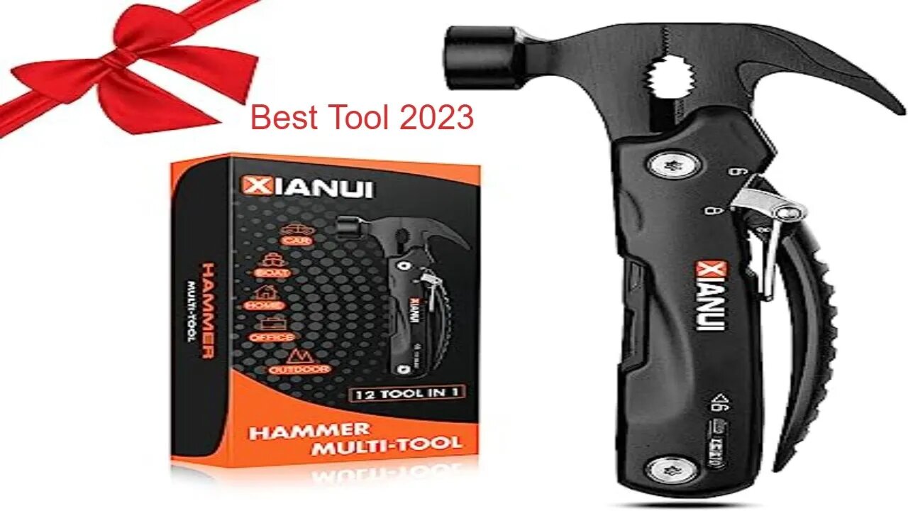 Gifts for Men, Multitool Hammer 12in1, Camping Accessories Survival Gear