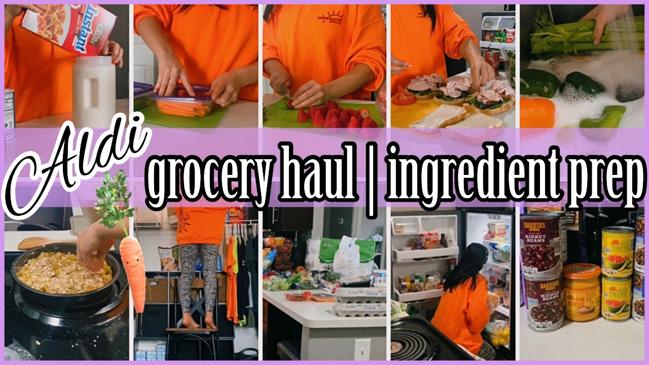 *NEW* SPRING ALDI GROCERY HAUL🌸2022 | INGREDIENT PREP & PRODUCE PREP & COOK WITH ME👩🏻‍🍳|ez tingz