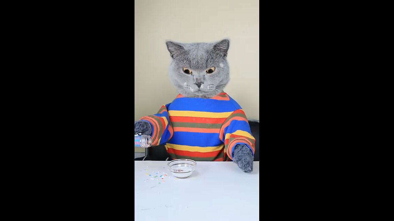 Oscar: A Good Cat Won't Waste Food!!😼 Funny Cat TikTok Challenge #funnycat #catsoftiktok #shorts