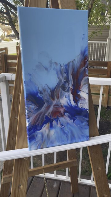 SALE #16 Red and Blue Chaos Pour