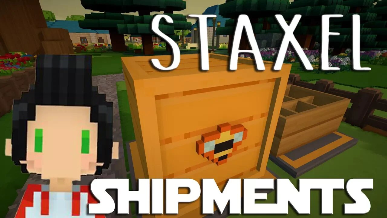 Lets Play Staxel ep 14 - Fixing The Town By Ordering Stuff.