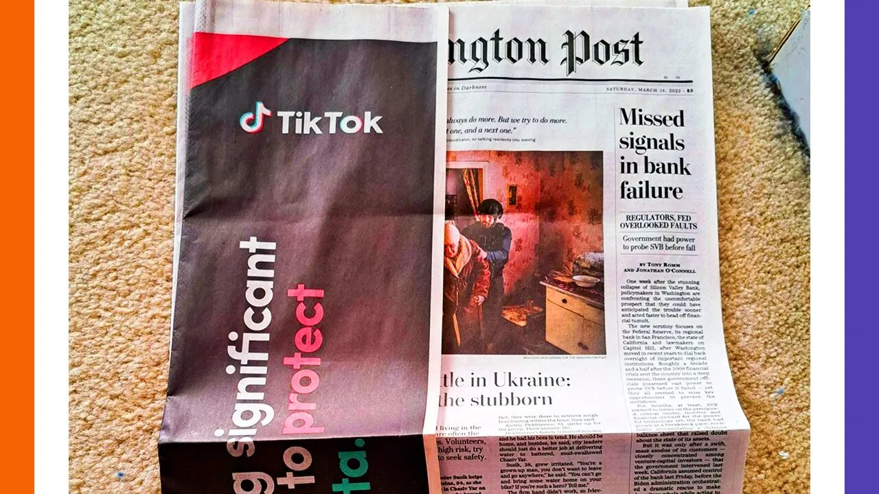 TikTok's MASSIVE Ad On WaPo's Sunday Paper 🟠⚪🟣 The NPC Show