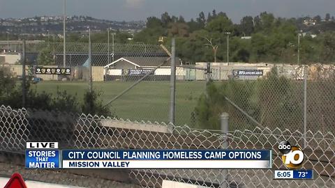 City council plans homeless camp options