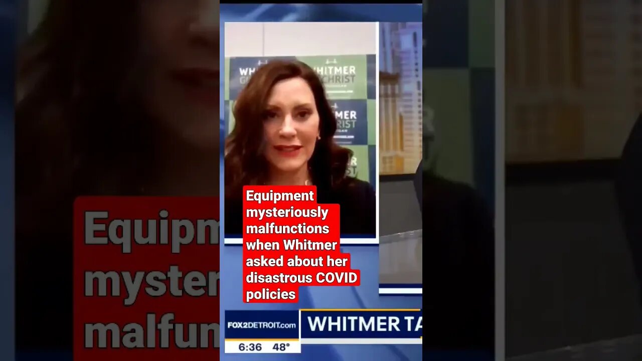 Equipment mysteriously malfunctions when Whitmer asked about her disastrous COVID policies