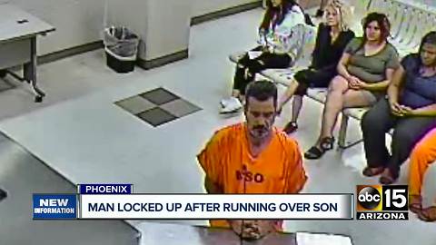 Phoenix father locked up after running over and killing son