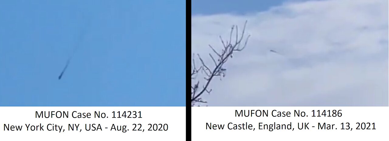 Two identical UFOs leaving vapor trails in their wake | New MUFON Case | PUC