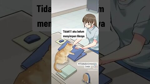 kucing yang setia menemani pemiliknya sampai larut malam#shorts