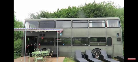 DOUBLE DECKER BUS CONVERTED INTO 3 BED ROOM HOUSE