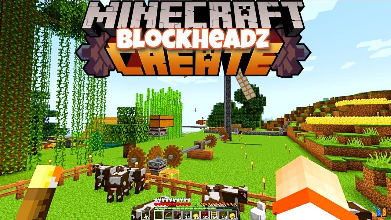 Automatic Cow Feeder Minecraft Create | Blockheadz Create Episode 1