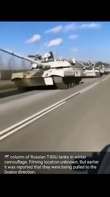 READY FOR THE WINTER - T-80U TANKS IN WINTER CAMOUFLAGE GETTING DEPLOYED
