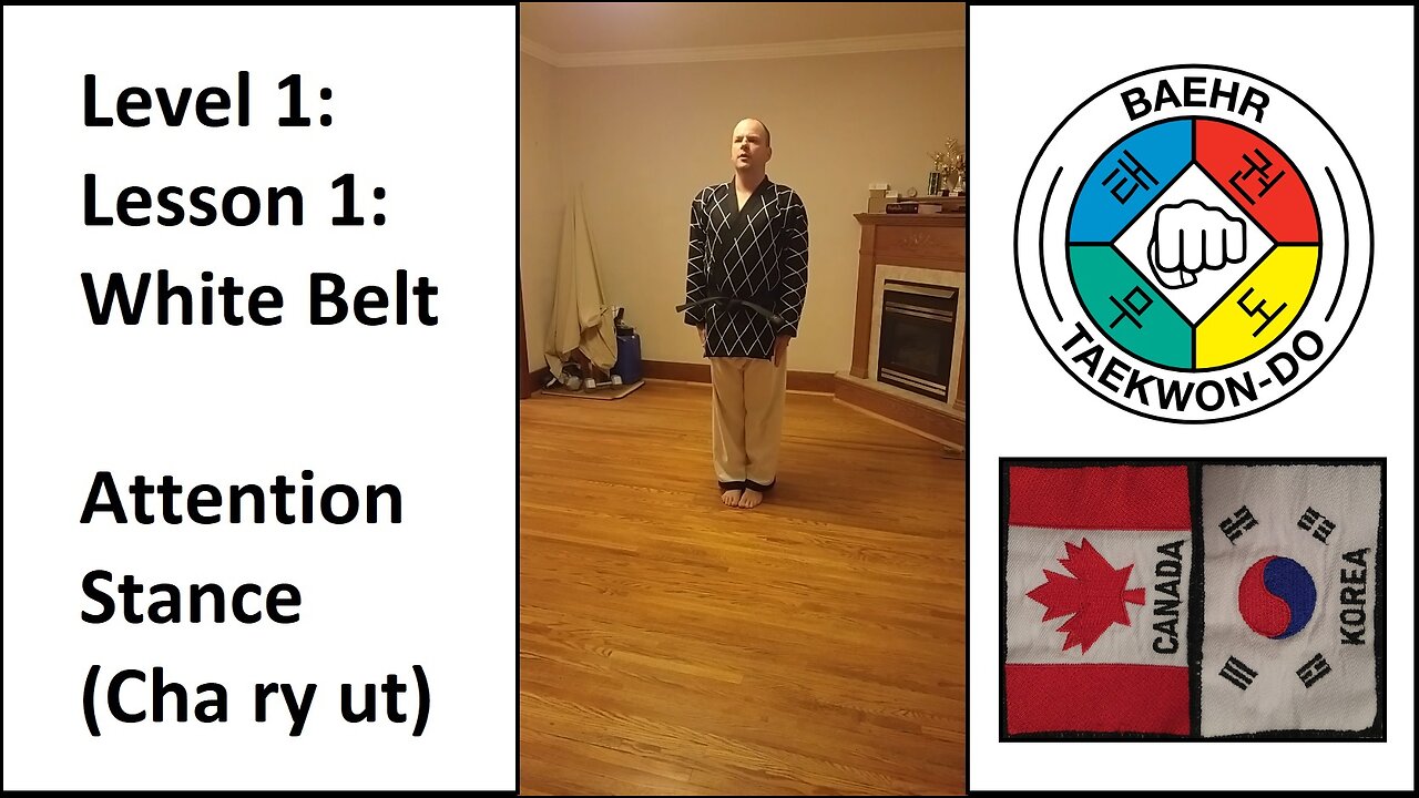 Baehr Taekwondo: 01-01: White Belt - Attention Stance