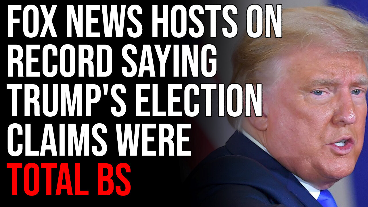 Fox News Hosts On Record Saying Trump's Election Claims Were "Total BS"